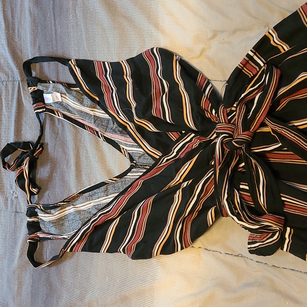 Women's medium striped jumpsuit